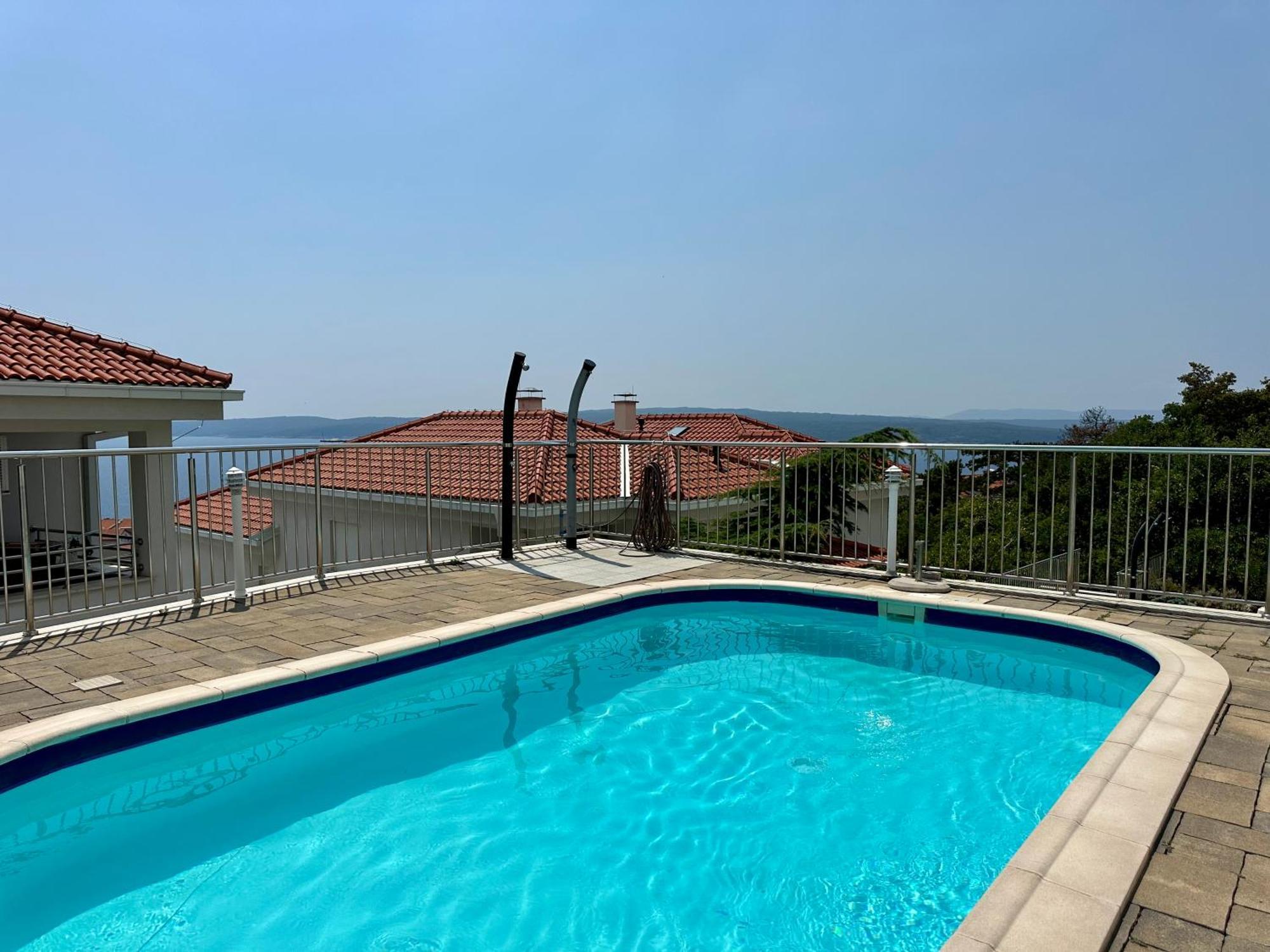 The View Apartment With Pool - Crikvenica Bagian luar foto